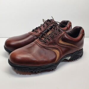 New Men's FootJoy Contour Series Golf Cleats Size 10M Brown Leather Flex Zone